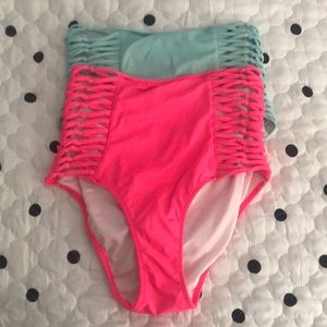 High waist bikini bottom bundle
